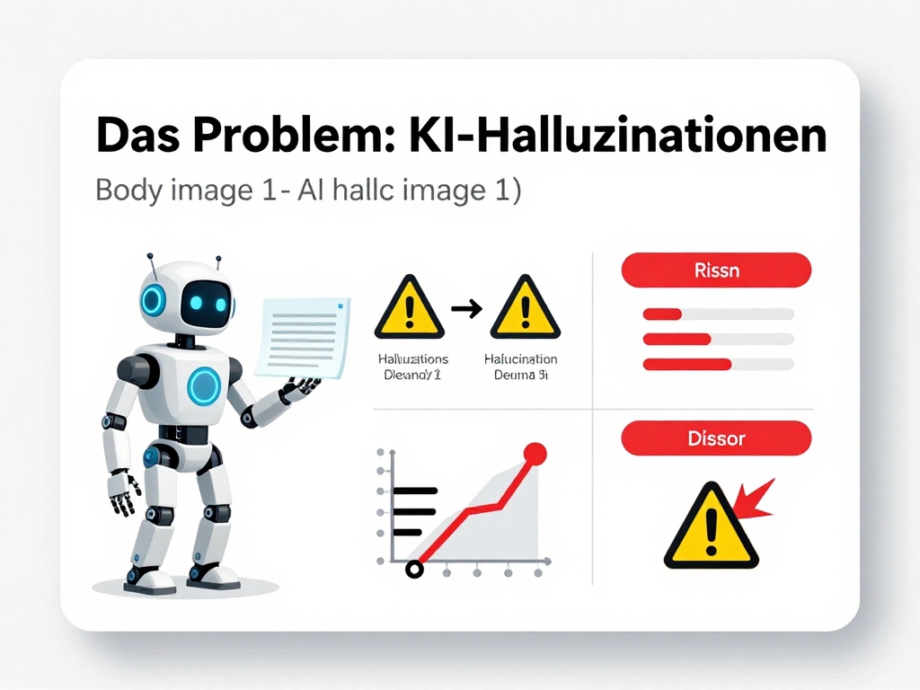 Datenqualität KI: Illustration von KI-Halluzinationen und Risiken